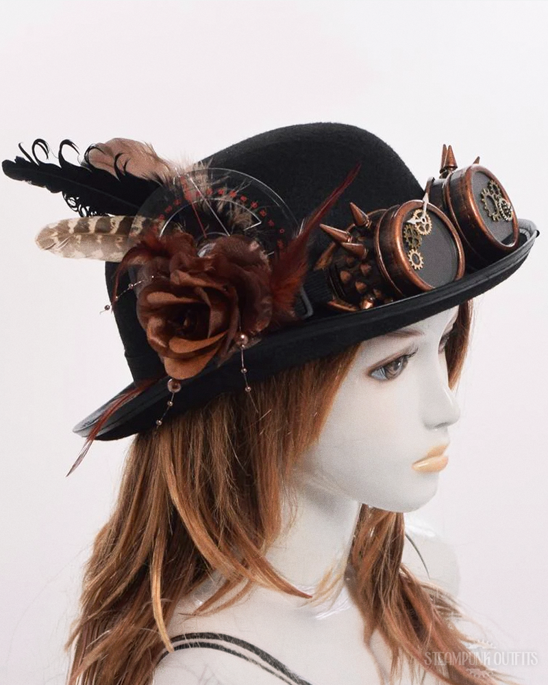 Steampunk Hut mit Feder