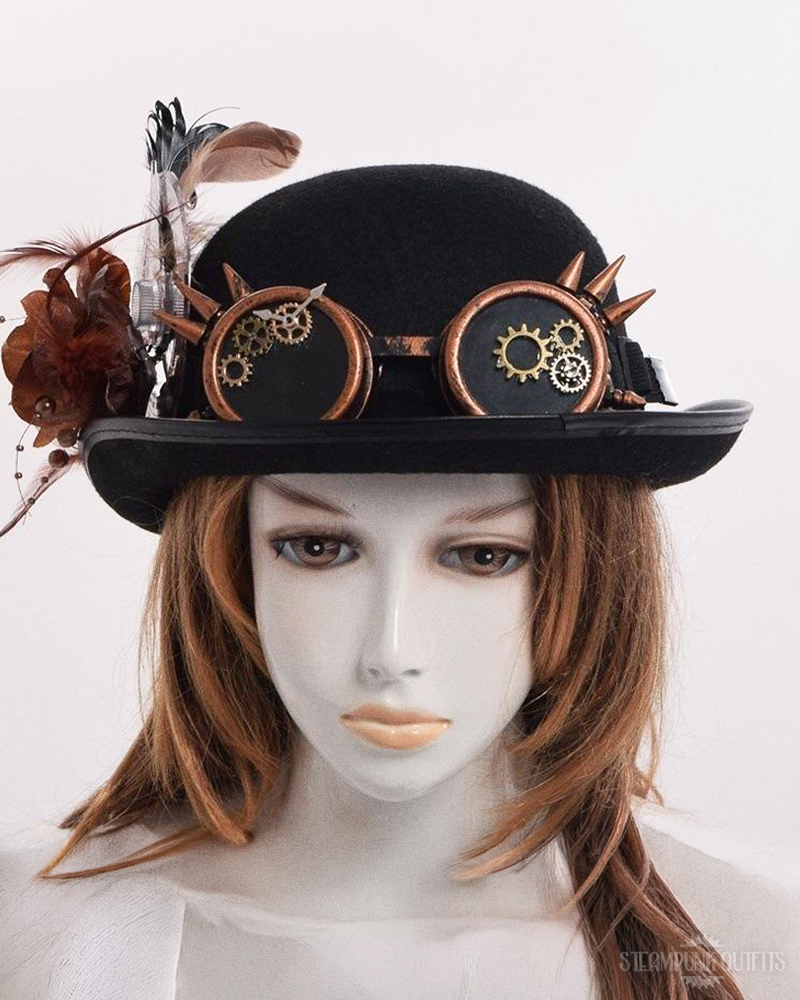 Steampunk Hut mit Feder
