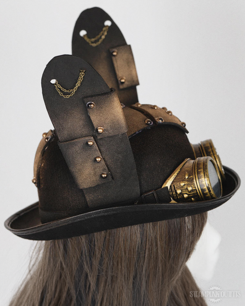 Steampunk Hut mit Hasenohren