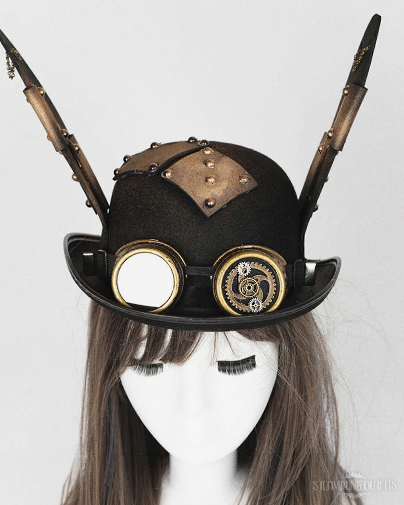 Steampunk Hut mit Hasenohren