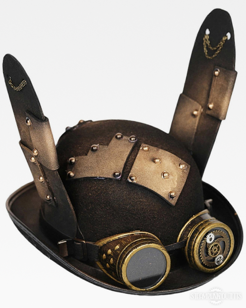 Steampunk Hut mit Hasenohren