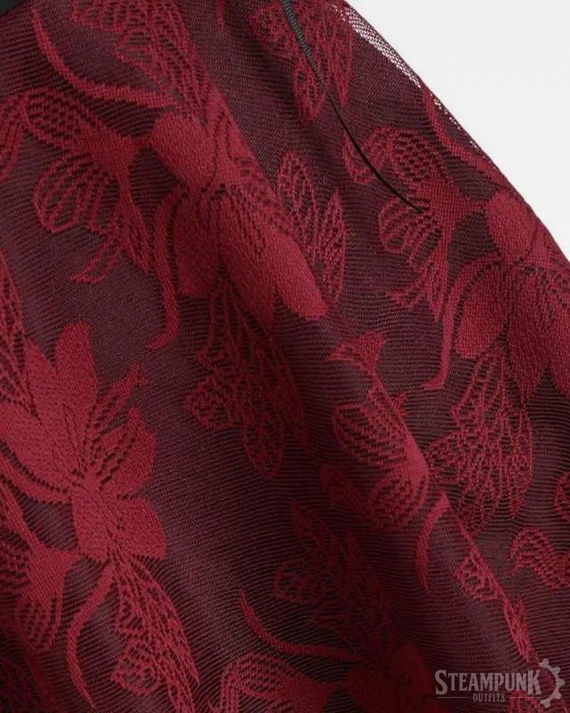 Steampunk Kleid Rot