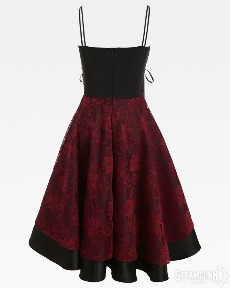 Steampunk Kleid Rot