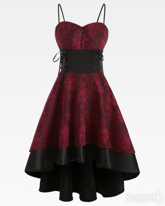 Steampunk Kleid Rot