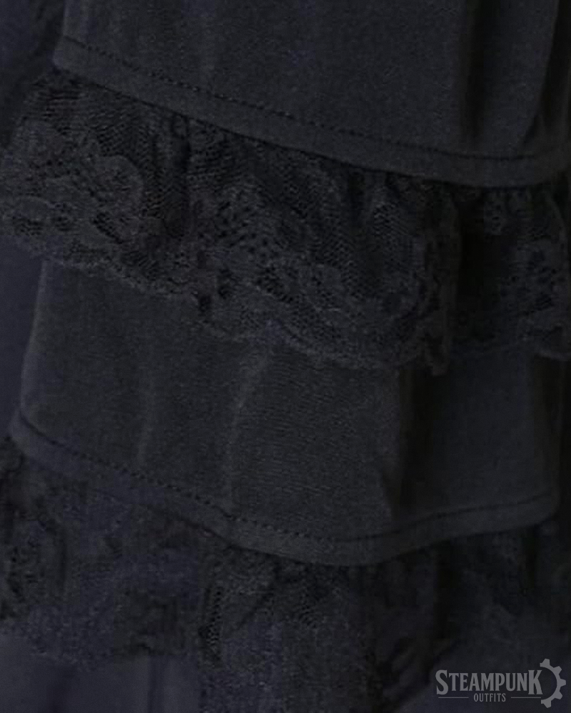Steampunk Kleid Schwarz