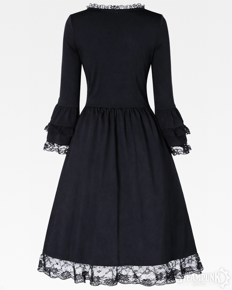 Steampunk Kleid Schwarz