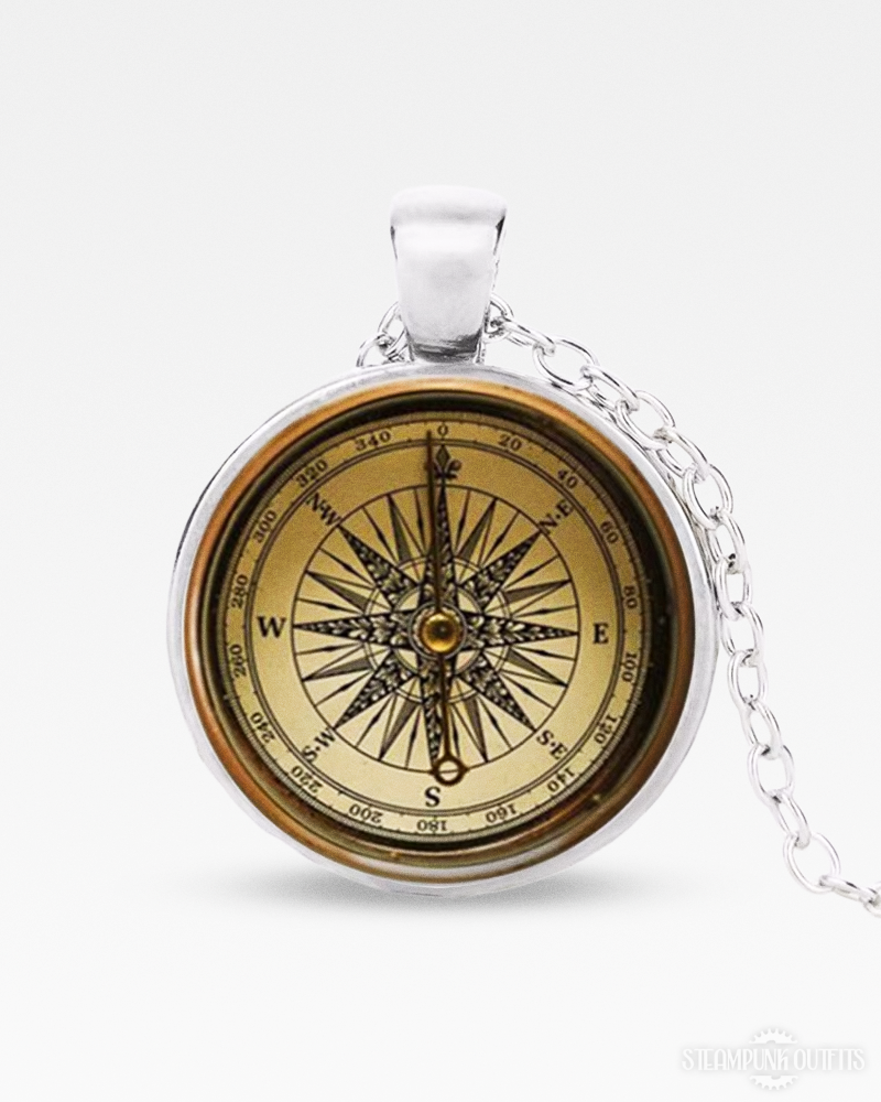 Steampunk Kompass Halskette