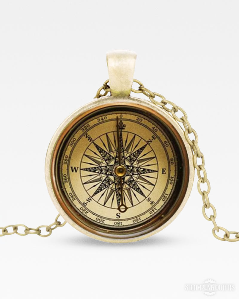 Steampunk Kompass Halskette