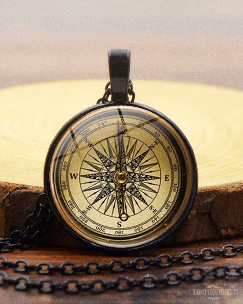Steampunk Kompass Halskette