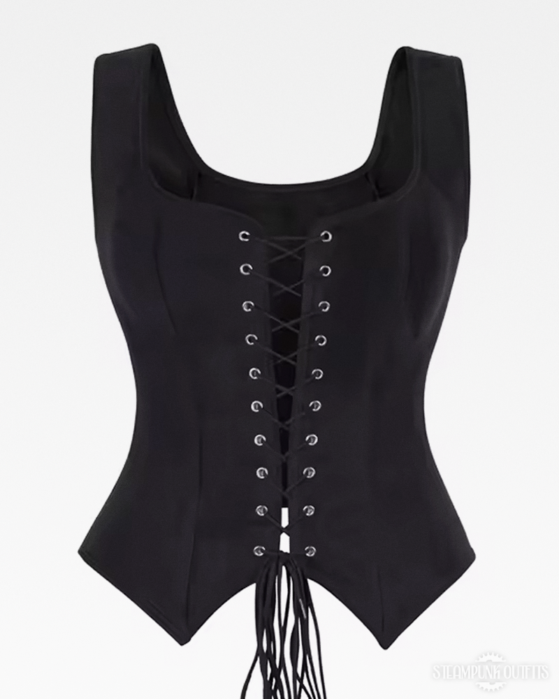Steampunk Korsett Oberteil aus Wildleder