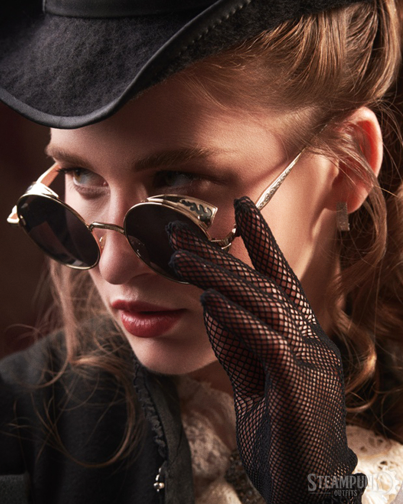 Steampunk Kreis Sonnenbrille