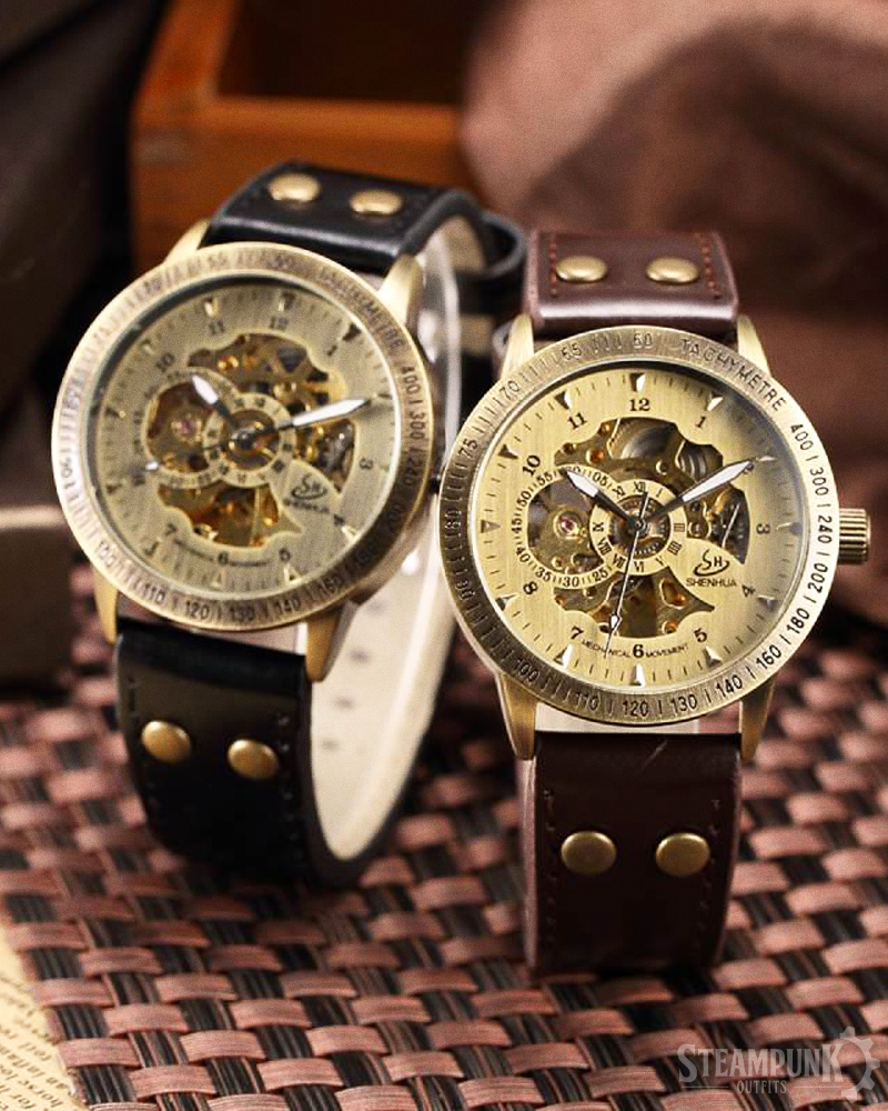 Steampunk Lederuhr