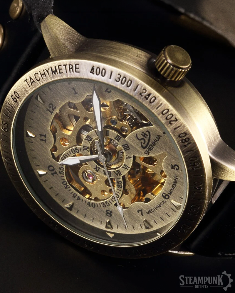 Steampunk Lederuhr