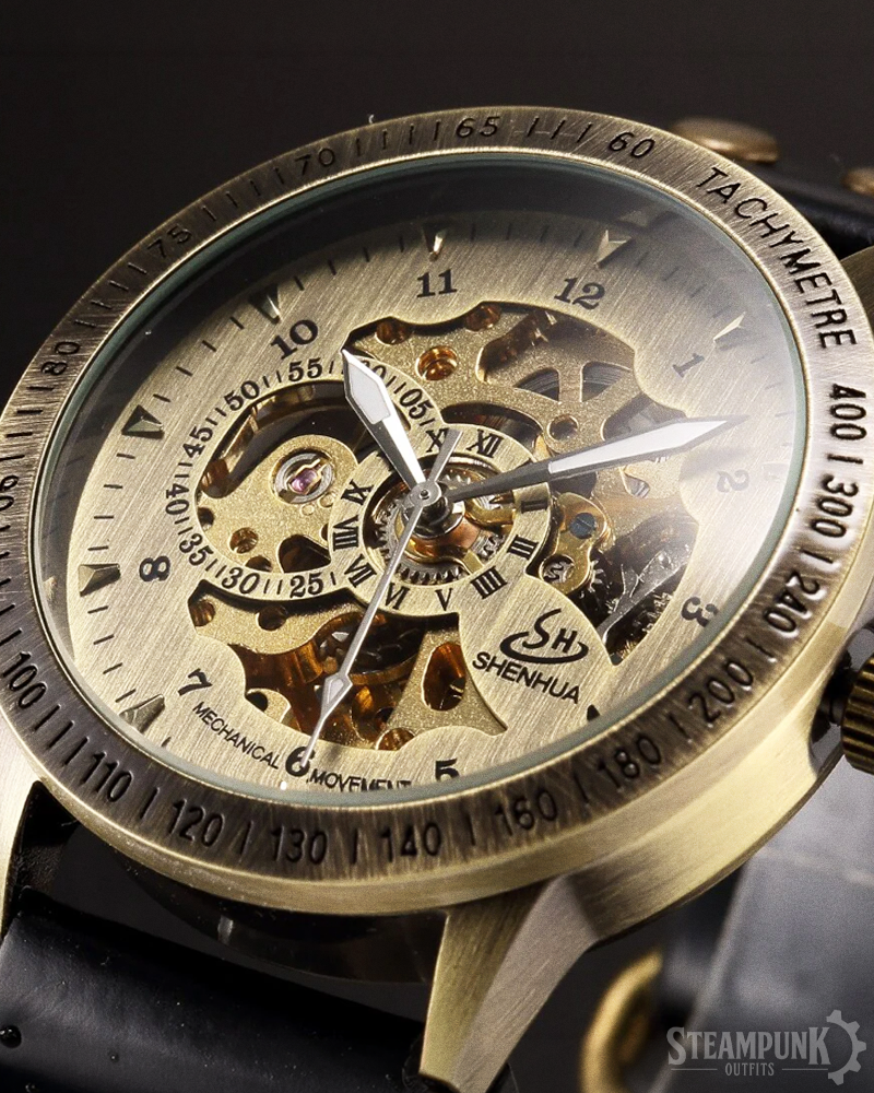 Steampunk Lederuhr