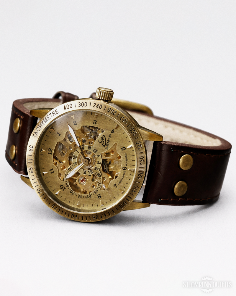 Steampunk Lederuhr