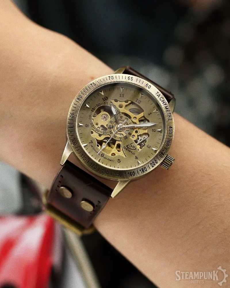 Steampunk Lederuhr