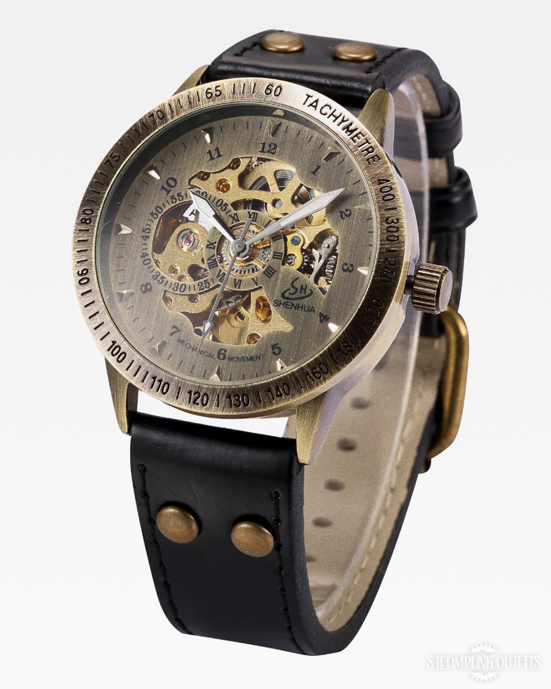 Steampunk Lederuhr