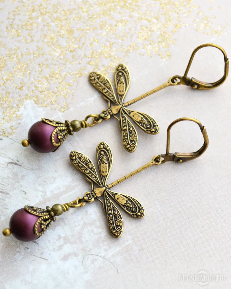 Steampunk Libellen Ohrringe