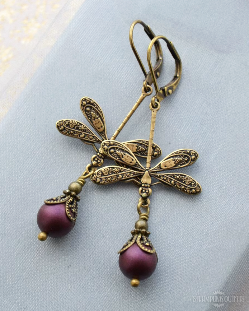 Steampunk Libellen Ohrringe
