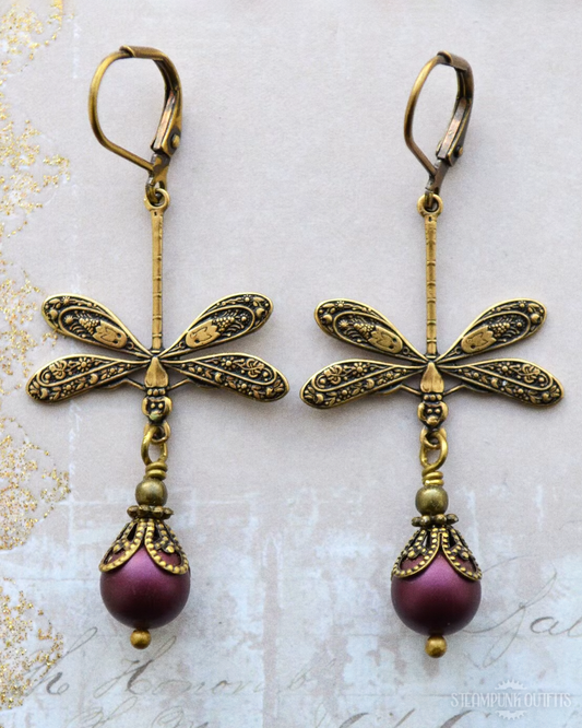 Steampunk Libellen Ohrringe