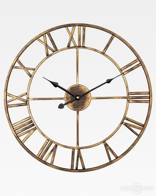 Steampunk Metall Uhr mit römischen Zahlen
