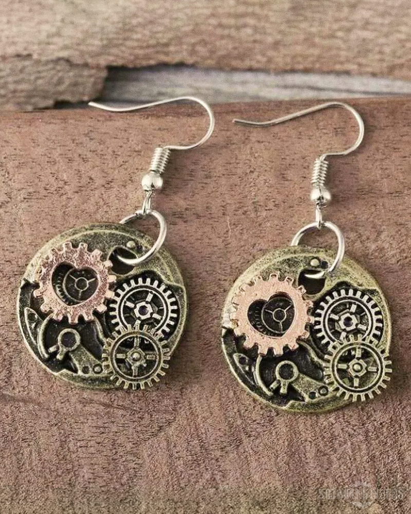 Steampunk Ohrringe mit Zahnrädern