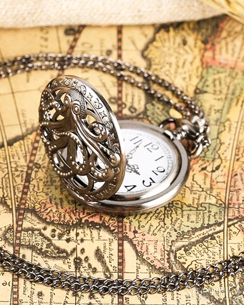 Steampunk Oktopus Taschenuhr