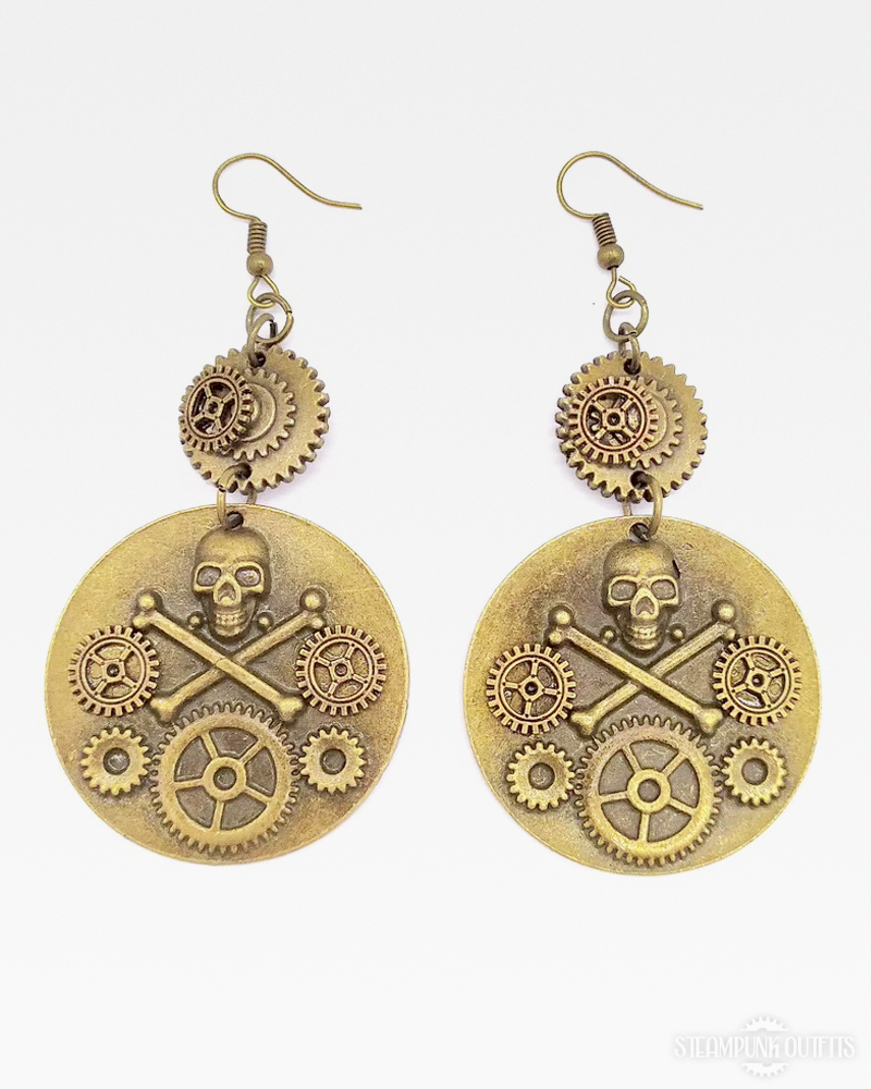 Steampunk Piraten Totenkopf Ohrringe
