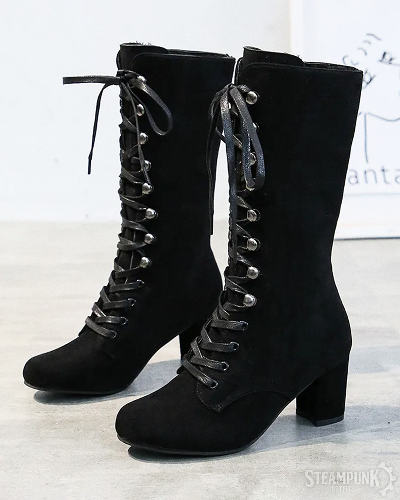 Steampunk Schnürstiefel