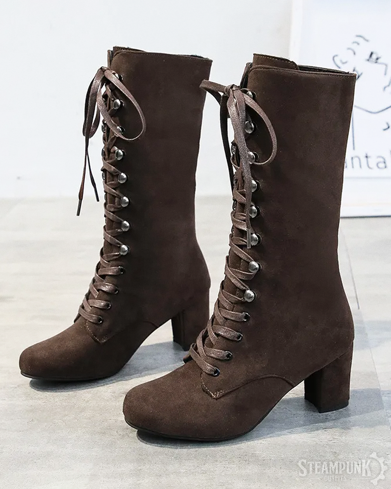 Steampunk Schnürstiefel