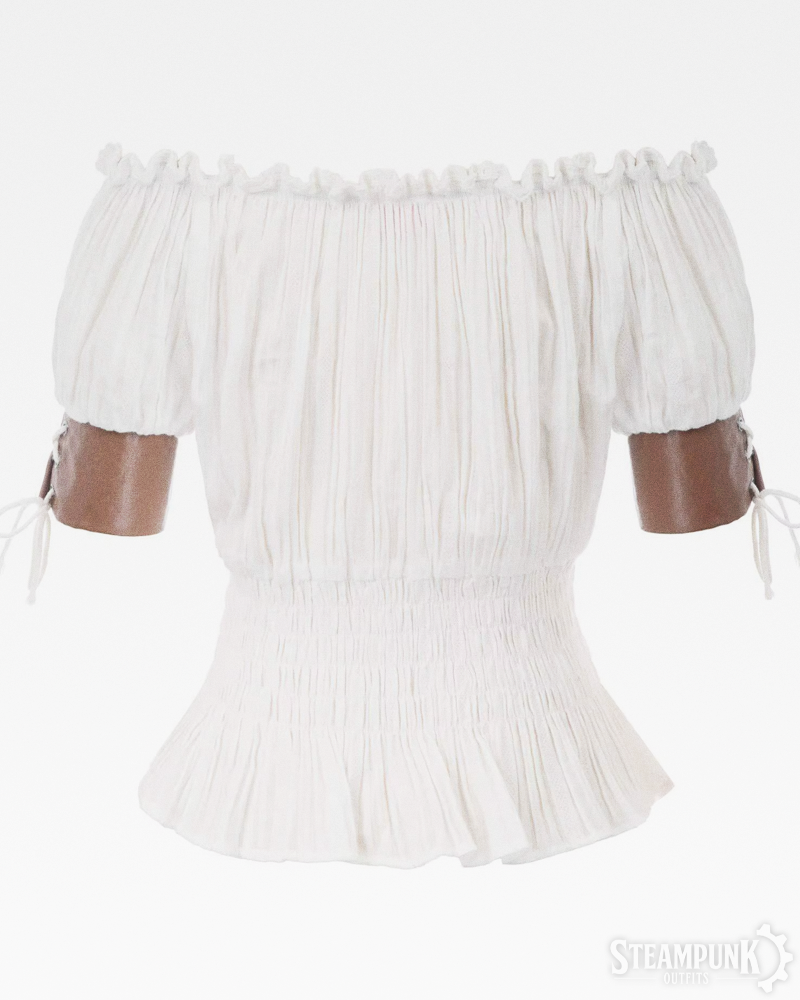 Steampunk Schulterfreie Bluse