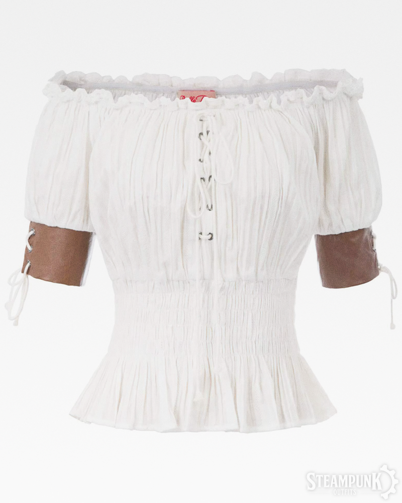 Steampunk Schulterfreie Bluse