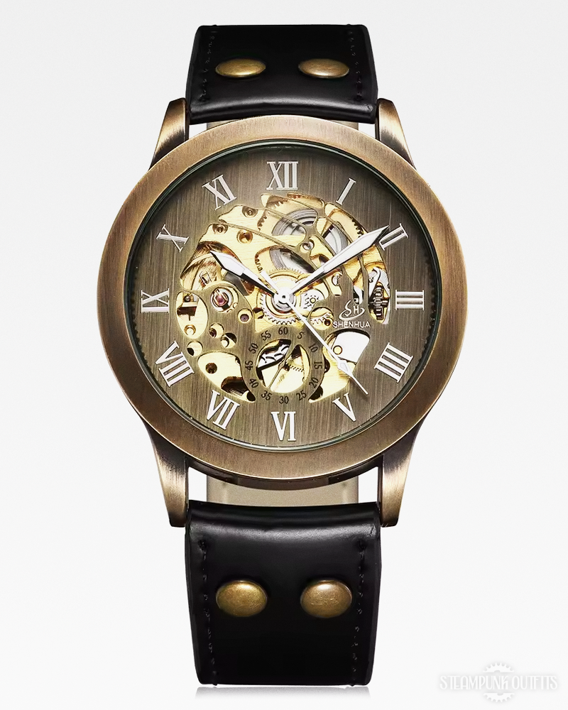 Steampunk Skelettuhr