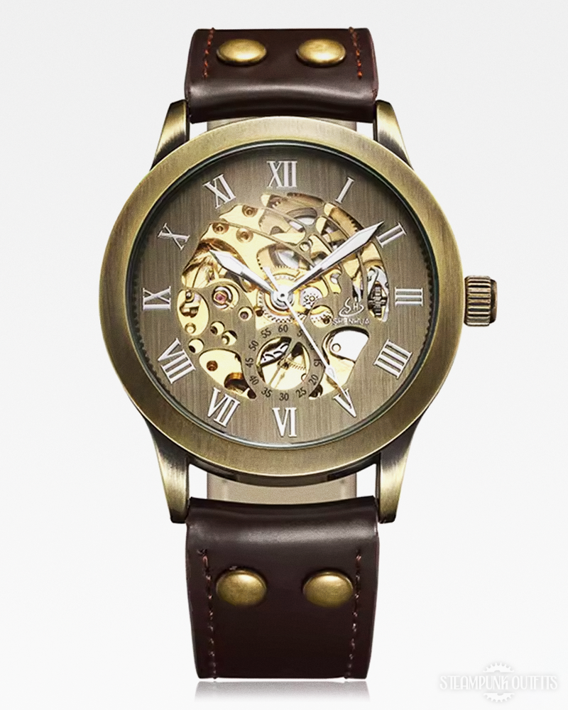Steampunk Skelettuhr