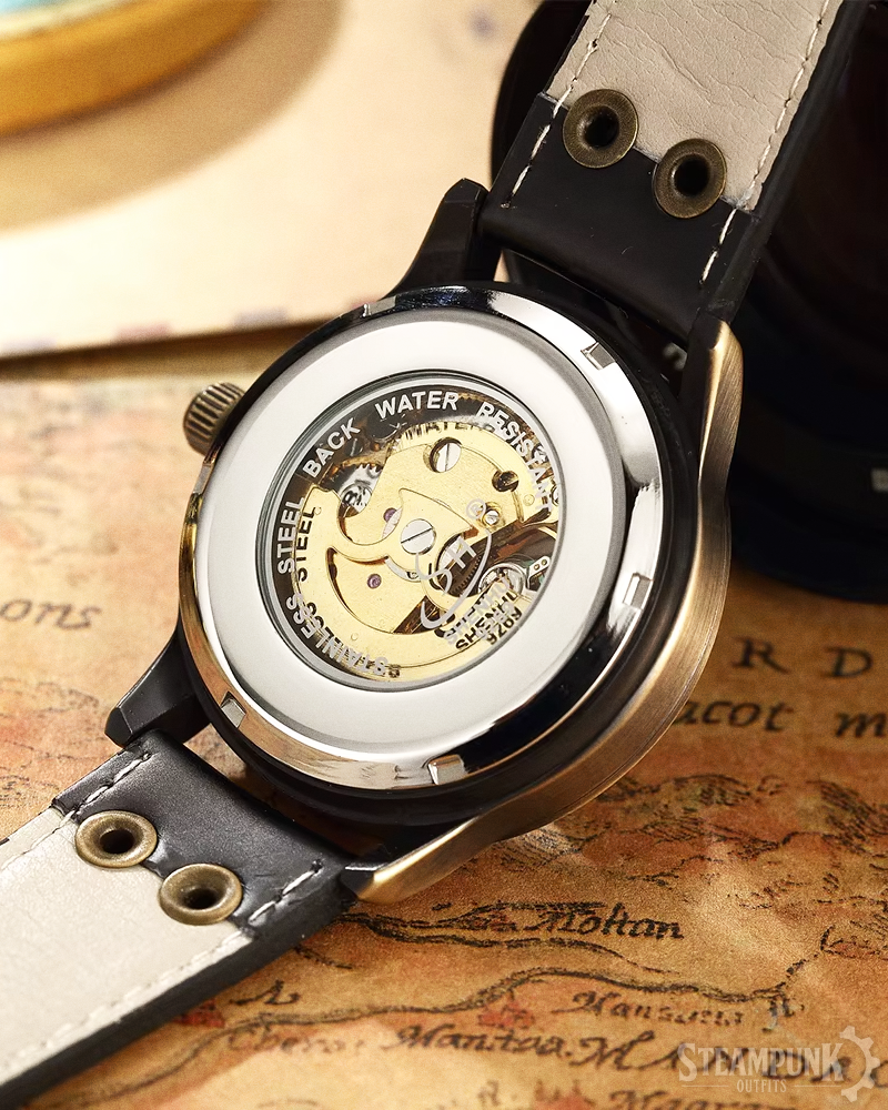 Steampunk Skelettuhr