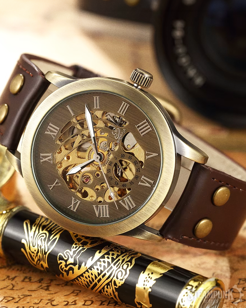 Steampunk Skelettuhr
