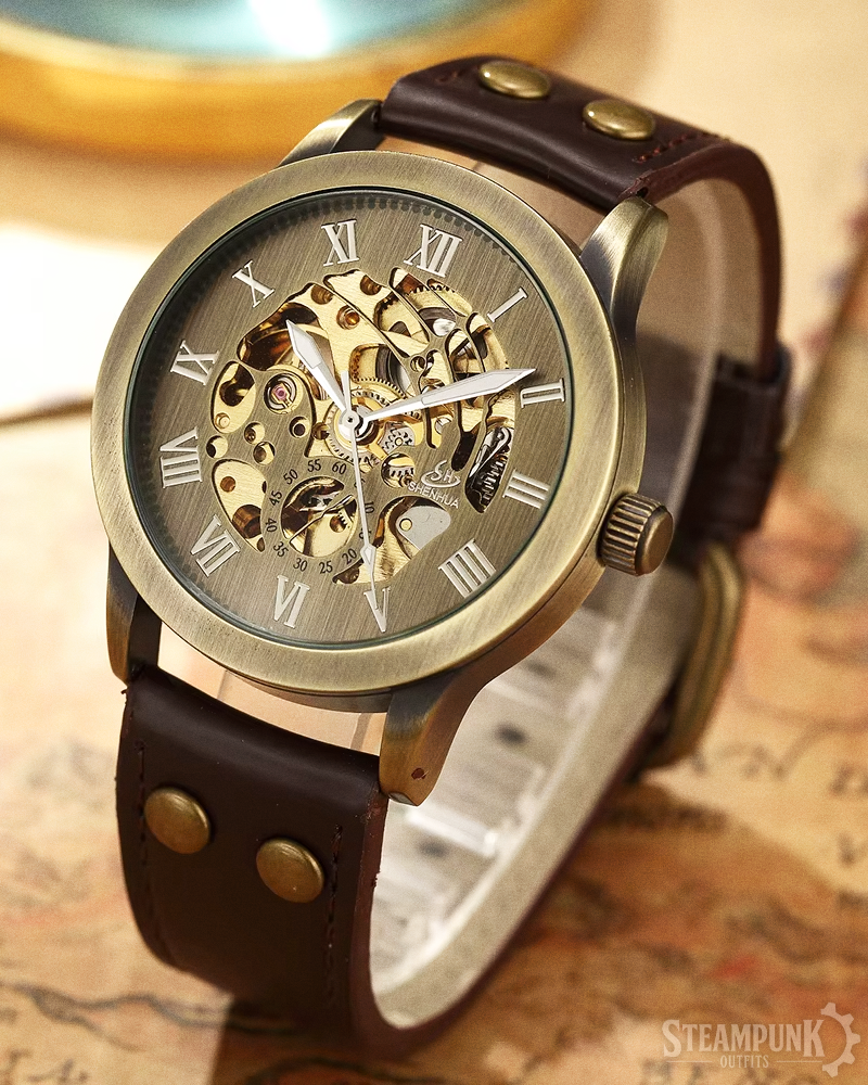 Steampunk Skelettuhr