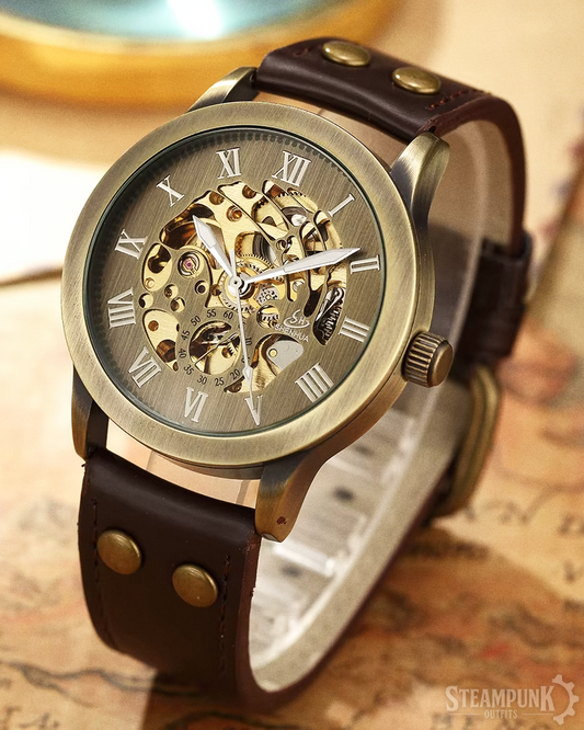 Steampunk Skelettuhr