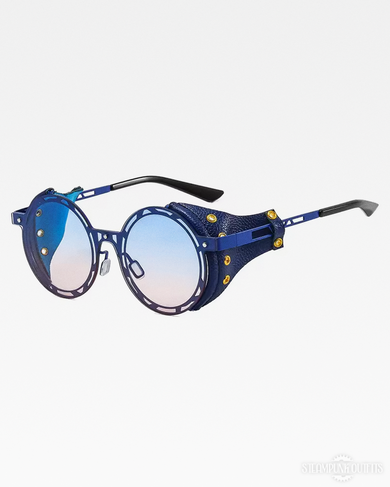 Steampunk Sonnenbrille mit Leder Seitenschutz