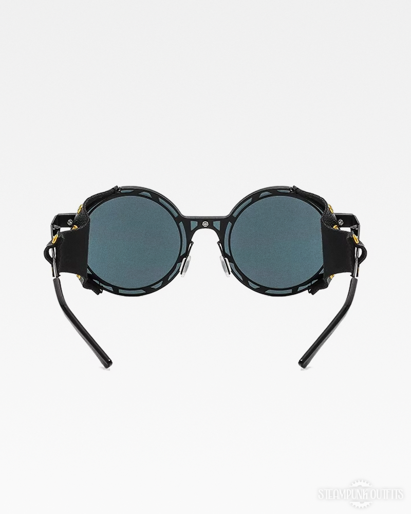 Steampunk Sonnenbrille mit Leder Seitenschutz