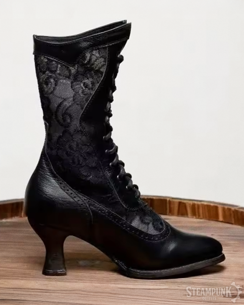 Steampunk Stiefel mit Spitze