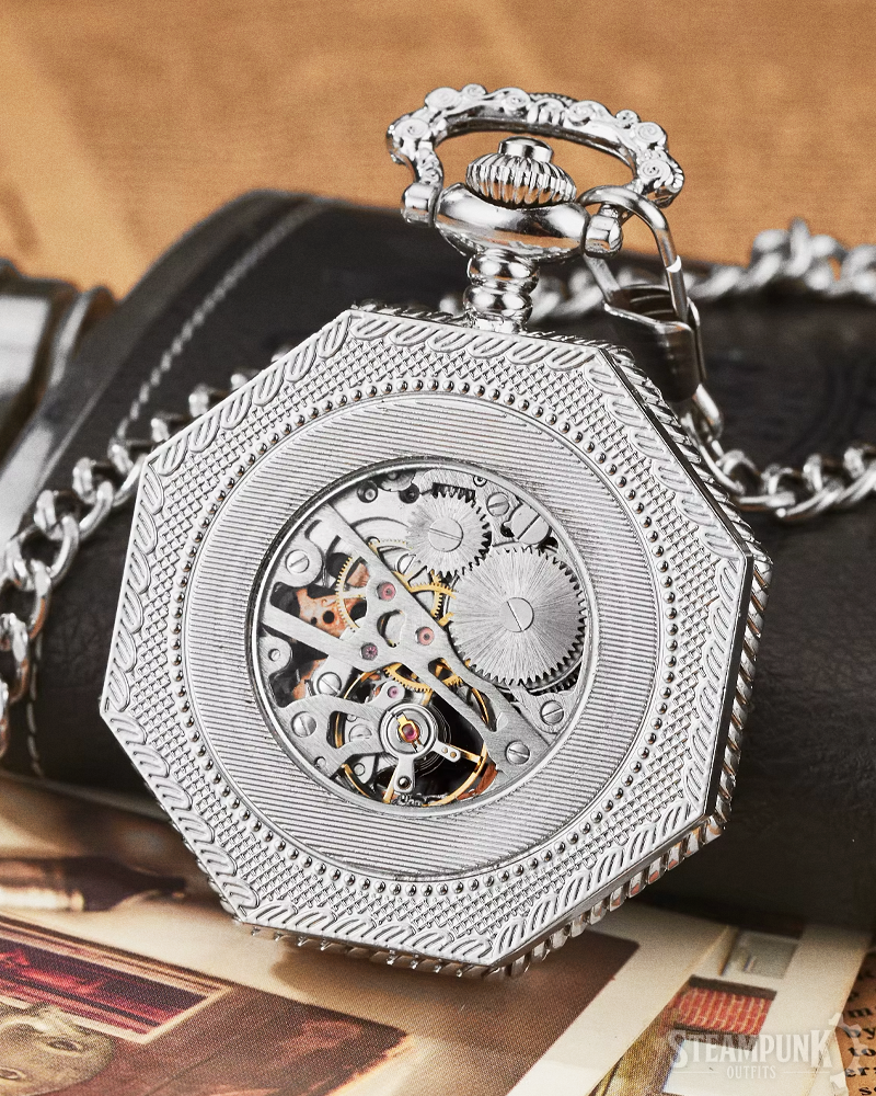 Steampunk Taschenuhr mit römischen Zahlen