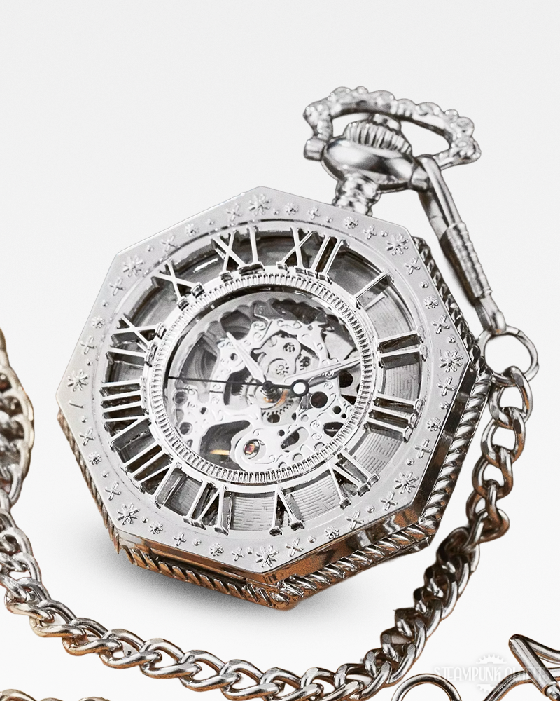 Steampunk Taschenuhr mit römischen Zahlen