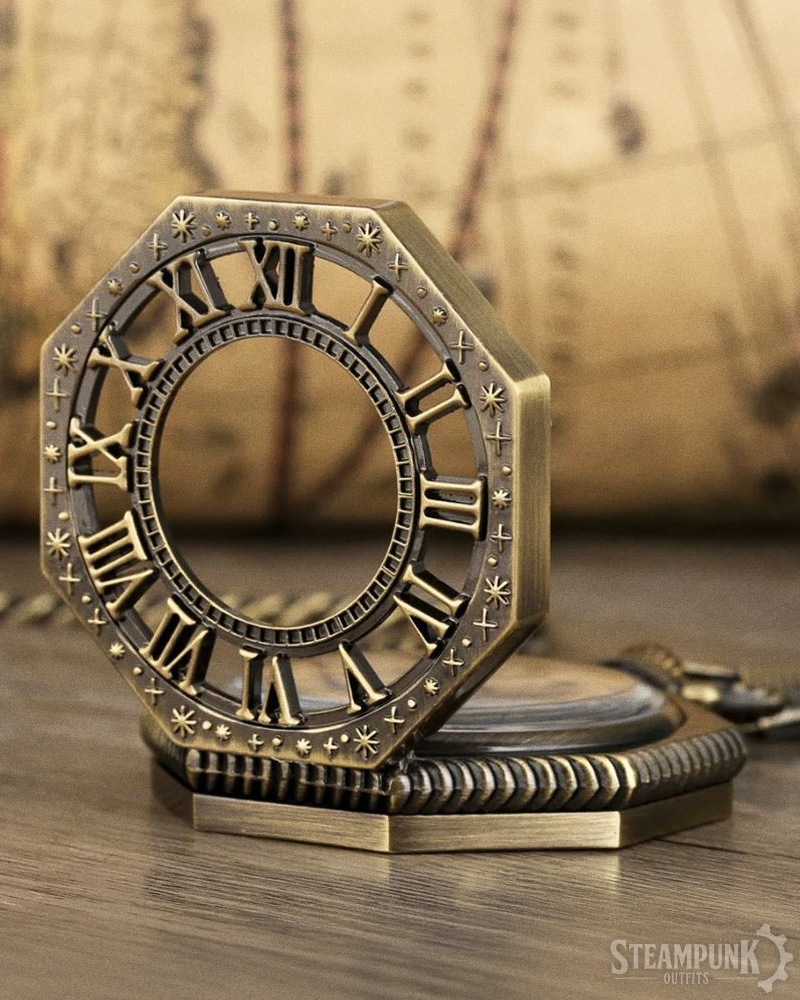 Steampunk Taschenuhr mit römischen Zahlen