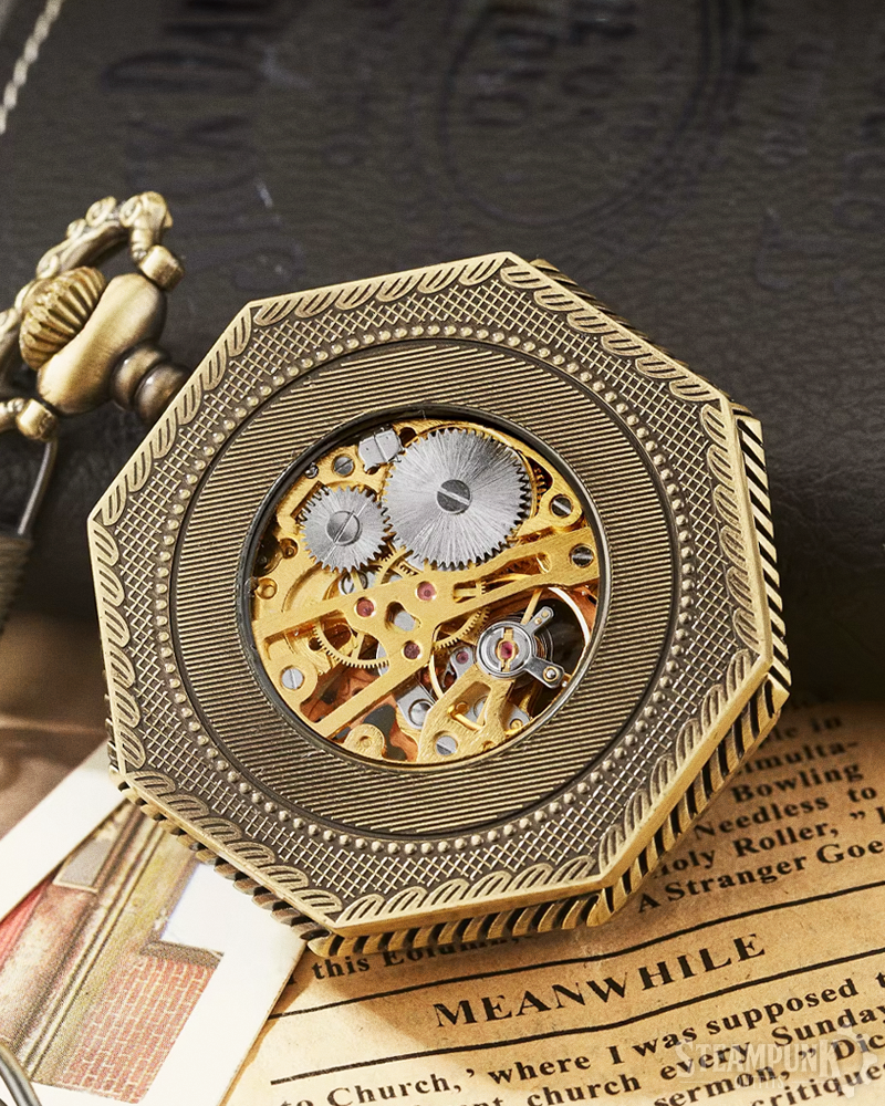 Steampunk Taschenuhr mit römischen Zahlen