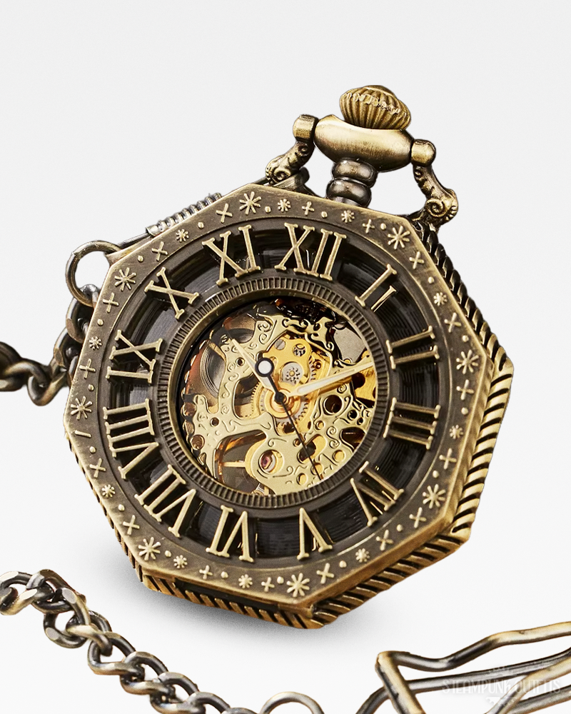 Steampunk Taschenuhr mit römischen Zahlen