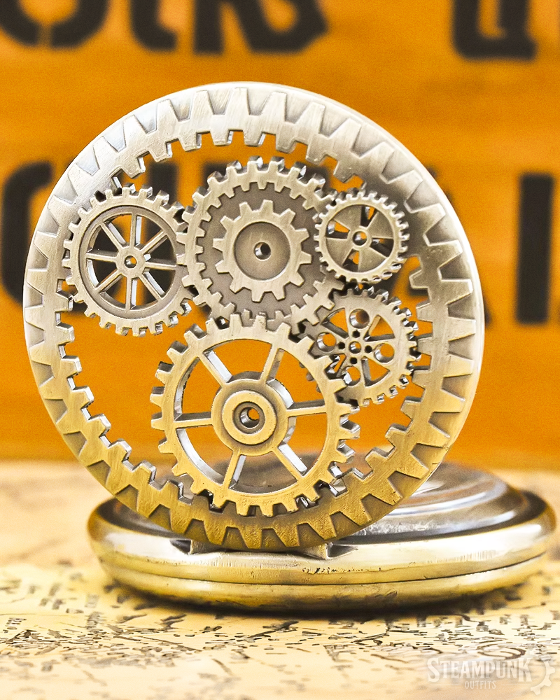 Steampunk Taschenuhr mit Zahnrädern