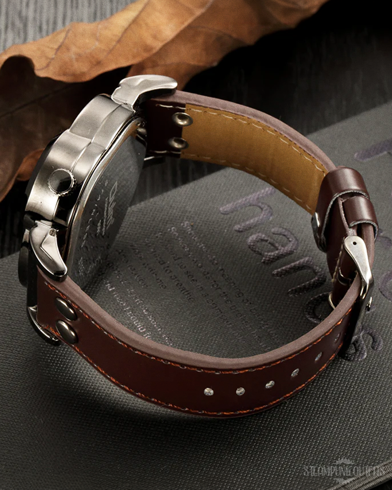 Steampunk Uhr mit zwei Zeitzonen