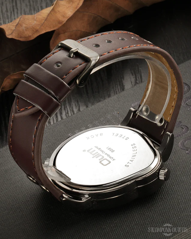 Steampunk Uhr mit zwei Zeitzonen