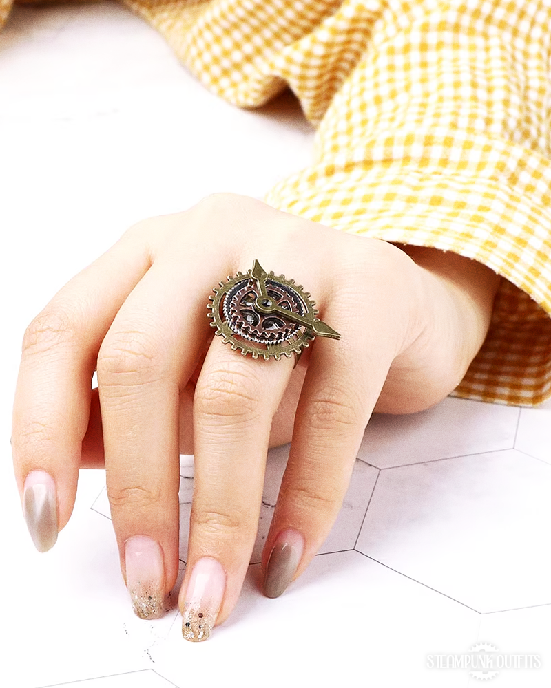 Steampunk Uhrenring